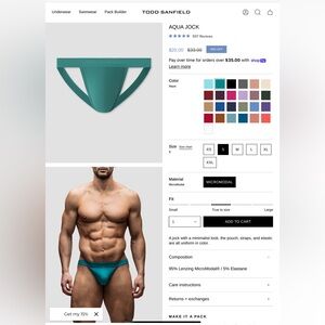 Todd Sanfield, Aqua Jockstrap